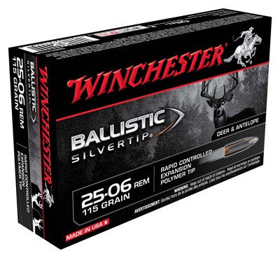 Winchester .25-06 Remington SBST2506 Ballistic Silvertip Rapid Controlled Expansion Polymer Tip 115 Grain