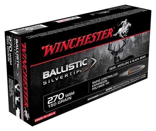 Winchester .270 WSM SBST2705A Ballistic Silvertip Rapid Controlled Expansion Polymer Tip 150 Grain