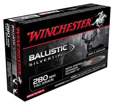 Winchester .280 Remington SBST280 Ballistic Silvertip Rapid Controlled Expansion Polymer Tip 140 Grain