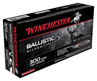 Winchester .300 WSM SBST300SA Ballistic Silvertip Rapid Controlled Expansion Polymer Tip 180 Grain