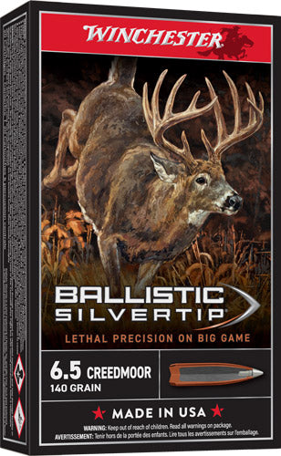 Winchester 6.5mm Creedmoor SBST65CM Ballistic Silvertip Rapid Controlled Expansion Polymer Tip 140 Grain