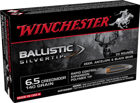 Winchester 6.5mm Creedmoor SBST65CM Ballistic Silvertip Rapid Controlled Expansion Polymer Tip 140 Grain