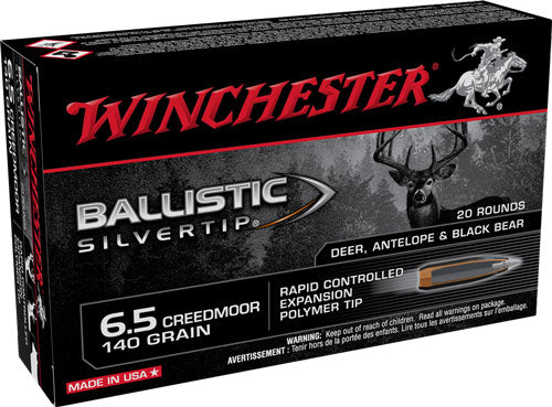 Winchester 6.5mm Creedmoor SBST65CM Ballistic Silvertip Rapid Controlled Expansion Polymer Tip 140 Grain