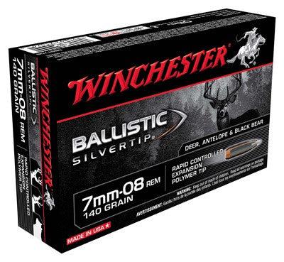 Winchester 7mm-08 Remington SBST708 Ballistic Silvertip Rapid Controlled Expansion Polymer Tip 140 Grain