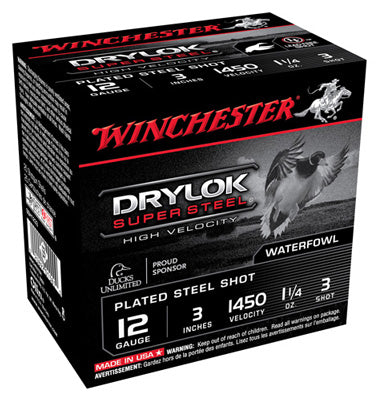 Winchester 12 Gauge SSH1233 Drylok Super Steel High Velocity 3" 1-1/4oz 3 Shot