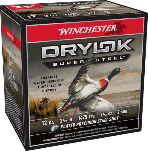 Winchester 12 Gauge SSH12LH2 Drylok Super Steel High Velocity 3.5" 1-1/2oz 2 Shot