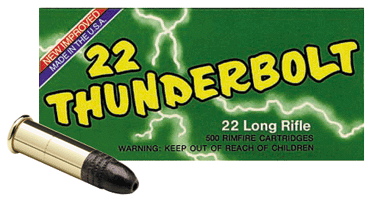 Remington .22 Long Rifle 21238 Thunderbolt Round Nose RN 40 Grain