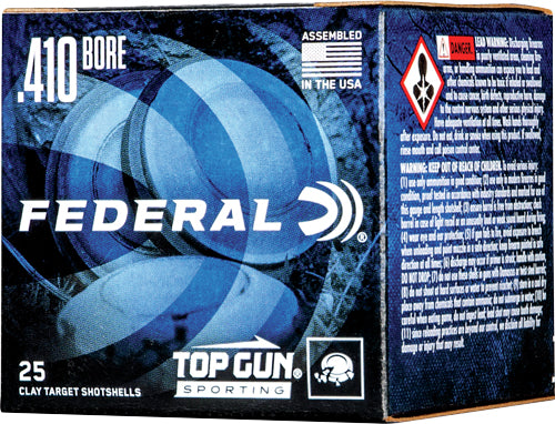 Federal .410 Bore Shotgun Shells Top Gun Sporting #8 1/2 oz 2.5 in