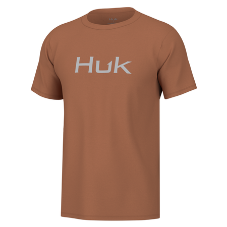 Huk Logo Short Sleeve Performance Shirt Sunburn Size S