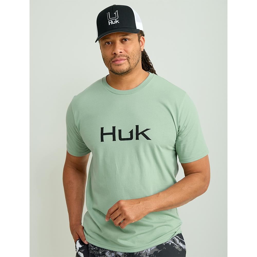 Huk Logo Short Sleeve Tee Fog Green Size 2XL