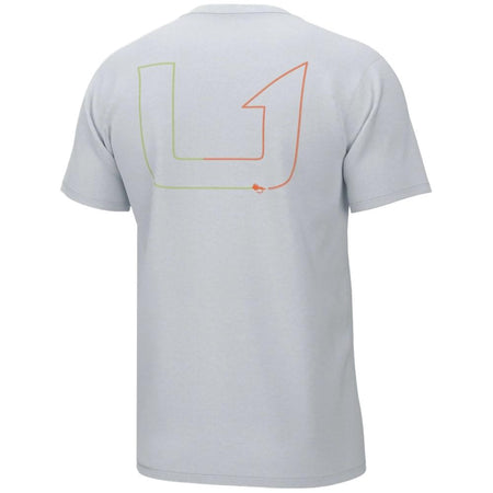 Huk Fly Line Short Sleeve Tee in White - Size S