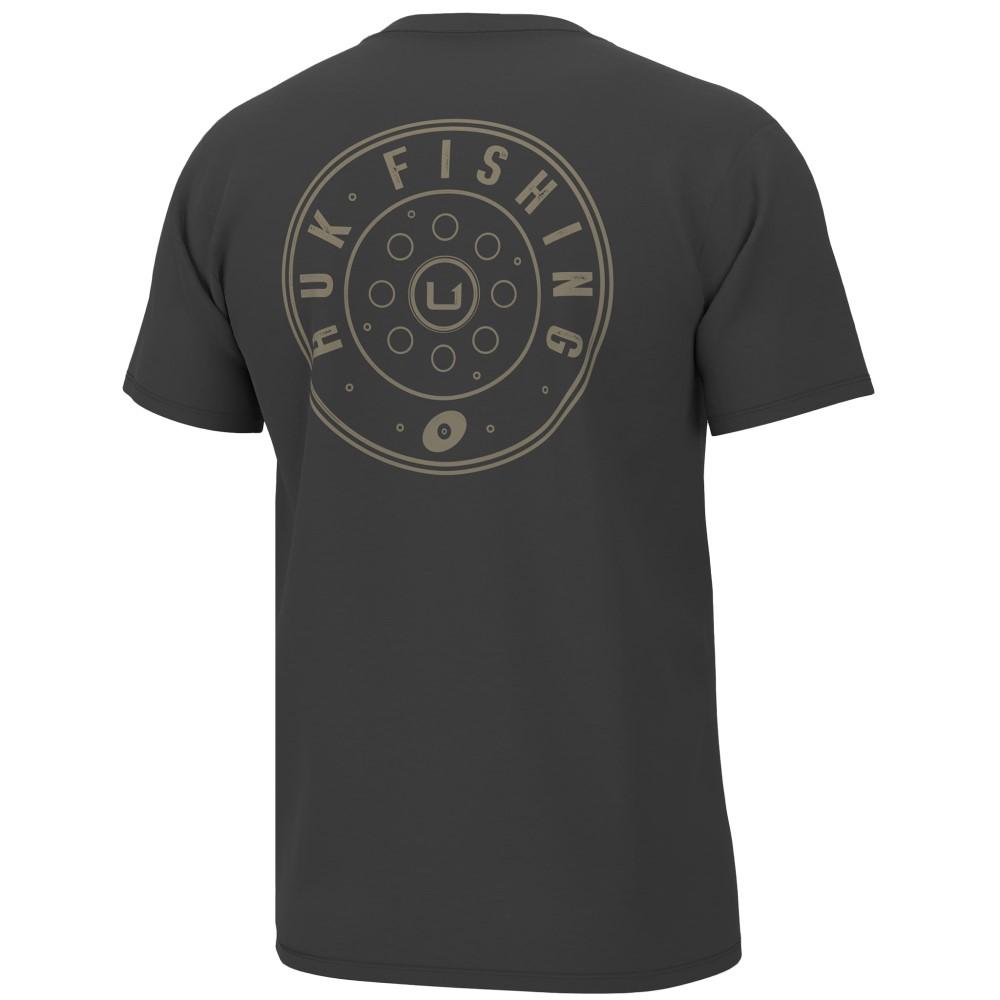 Huk Reel On Short Sleeve Tee Volcanic Ash Size Small