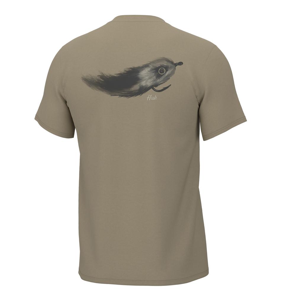 Huk Streamer Fly Comfortable Short Sleeve Tee Overland Trek M