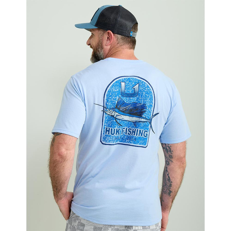 Huk KC Scott Badge Series Short Sleeve Tee Windsurfer Size S
