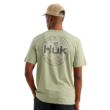 Huk Marlin Circle Short Sleeve Pocket Shirt Seagrass L