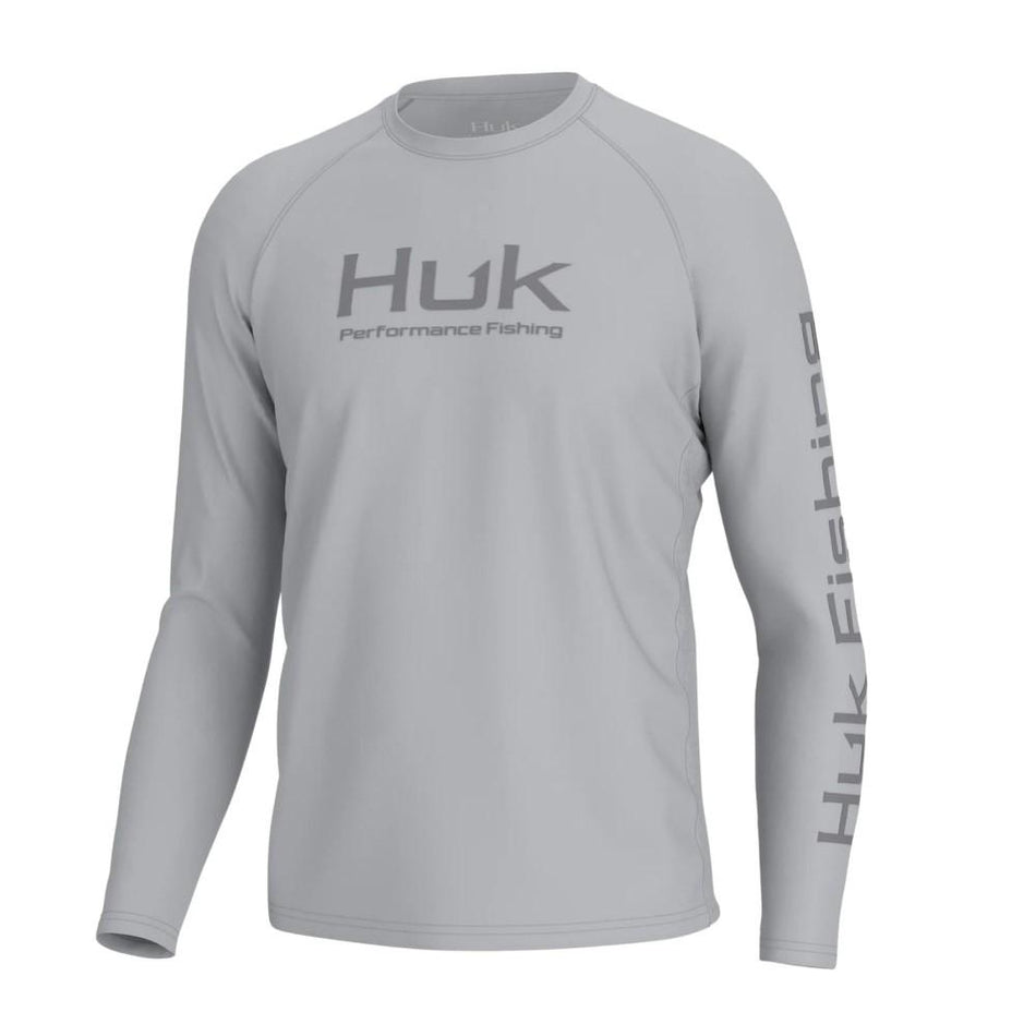 Huk Pursuit Vented Long Sleeve Fishing Shirt Harbor Mist Size S