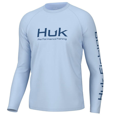 Huk Vented Pursuit Long Sleeve Performance Shirt Ice Water Size XL