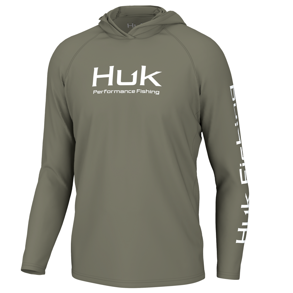 Huk Pursuit Vented Long Sleeve Hoodie Moss Size S
