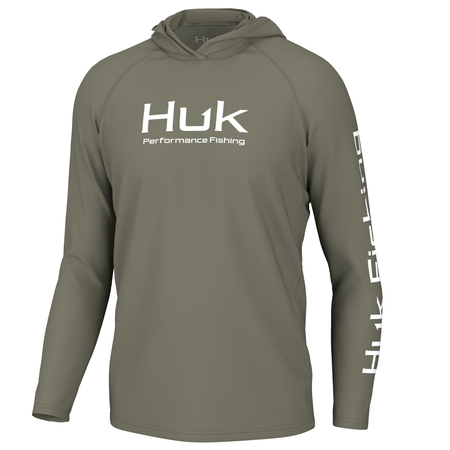 Huk Pursuit Vented Long Sleeve Hoodie UPF 50+ Moss M