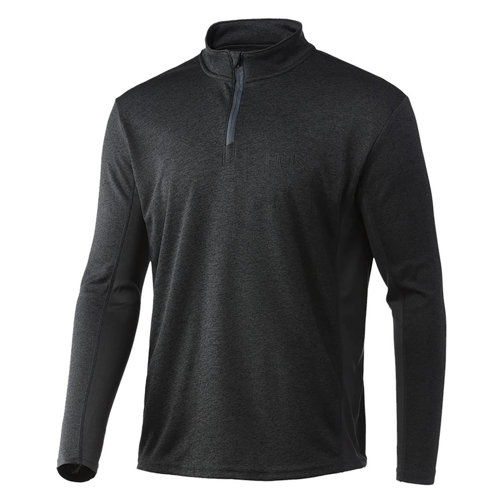 Huk Coldfront Quarter-Zip Long Sleeve Shirt Volcanic Ash Heather S
