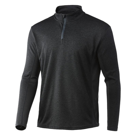 Huk Coldfront Quarter-Zip Long Sleeve Shirt Volcanic Ash Heather S