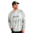 Huk Mossy Oak Pursuit Performance Long Sleeve Crew Shirt MO Seagrass S