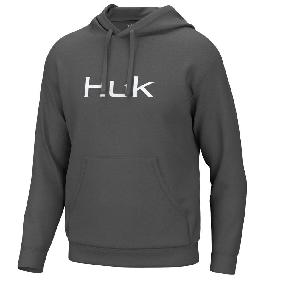 Huk Huk'd Up Logo Hoodie Long Sleeve Volcanic Ash Size 2XL