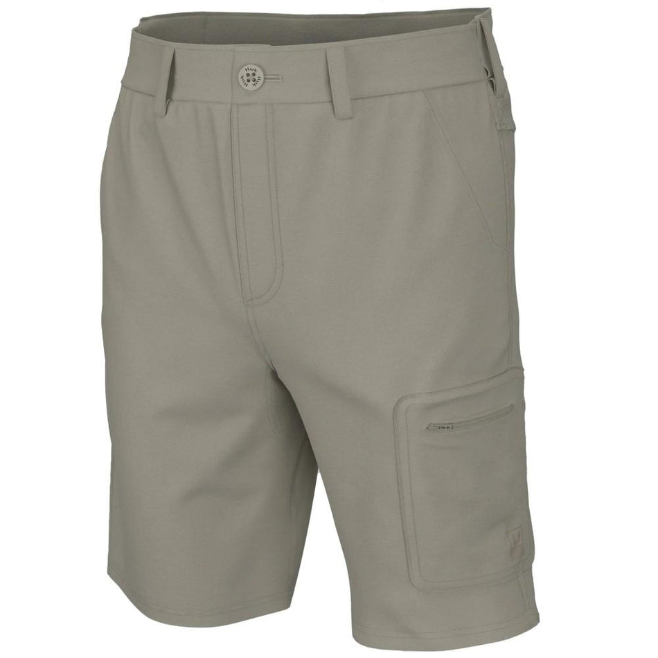 Huk Next Level 10.5" Quick Dry Fishing Shorts Khaki Size M