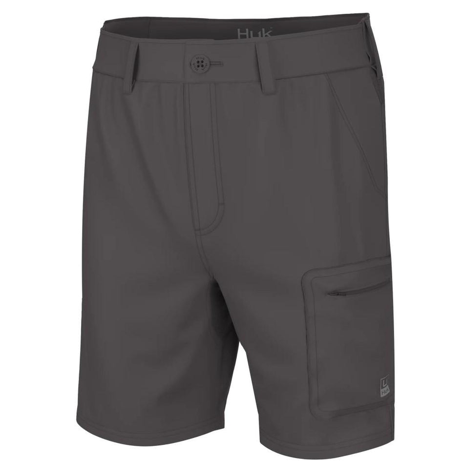 Huk Next Level 7 Inch Fishing Shorts Iron Size 2XL