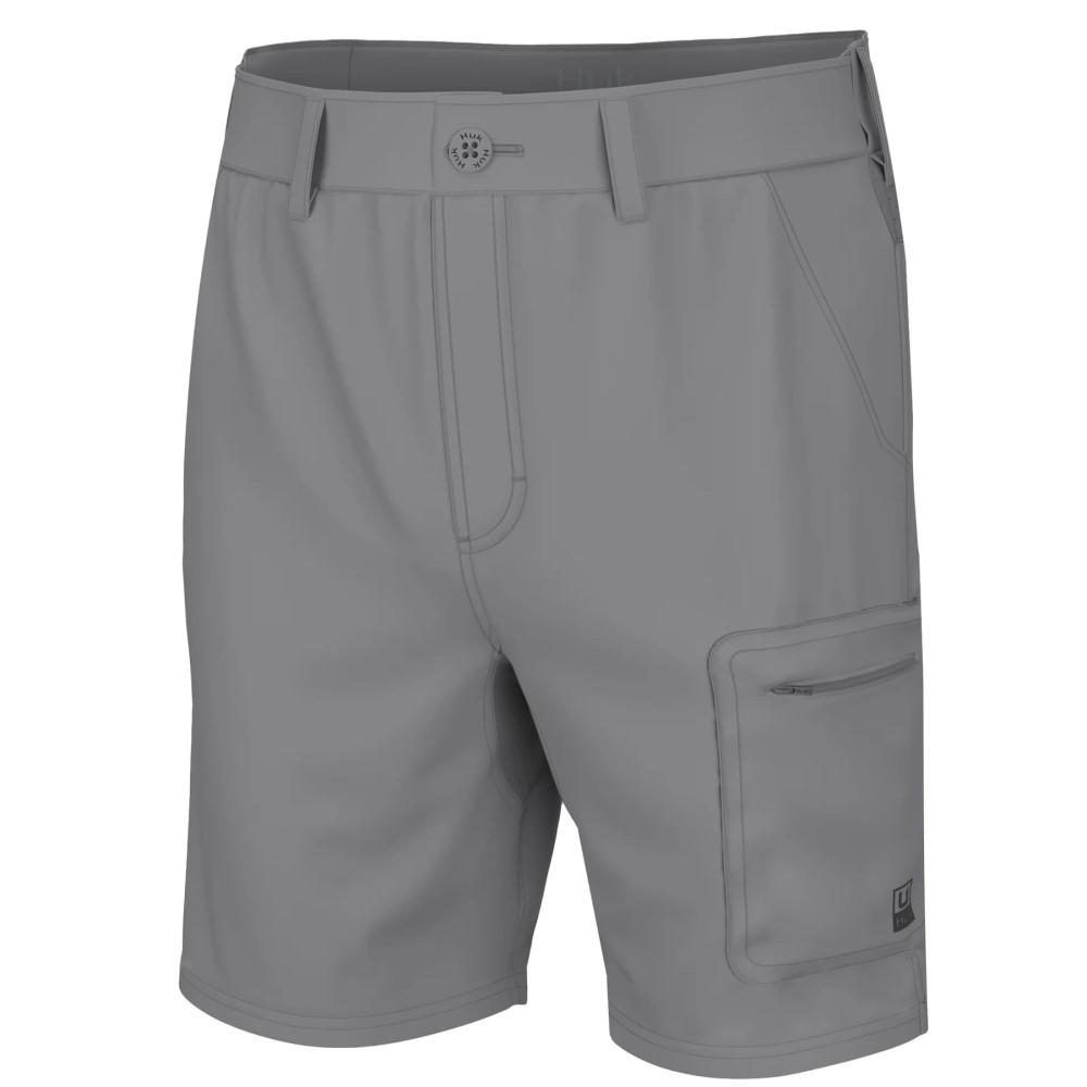 Huk Next Level Men's 7-Inch Shorts Overcast Grey M
