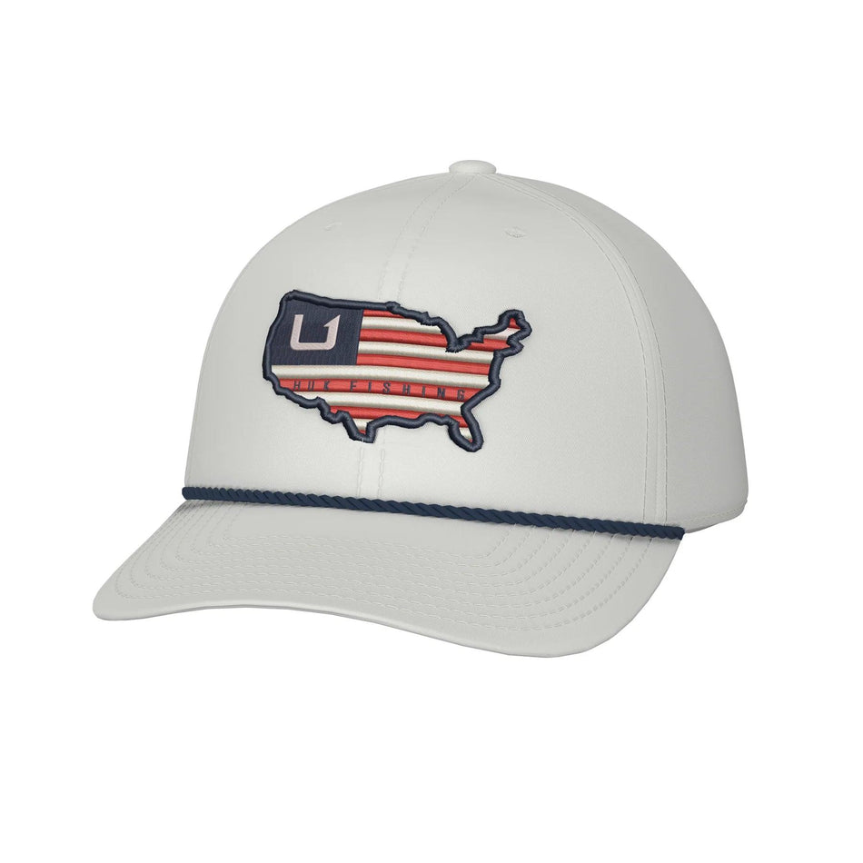 Huk American Rope Cap White with 3D Embroidery Logo