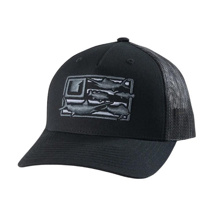 Huk Trophy Flag Mid-Profile Trucker Hat Black