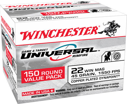 Winchester .22 WMR U22M150 Universal LEAD HOLLOW POINT 45 Grain