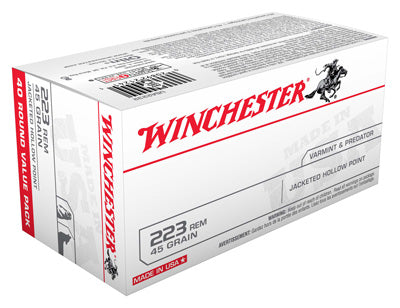 Winchester .223 Remington USA2232 USA Jacketed Hollow Point JHP 45 Grain