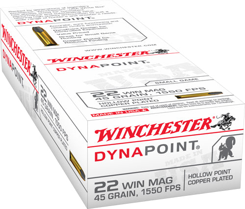 Winchester .22 WMR USA22M USA Dynapoint Copper Plated Hollow Point CPHP 45 Grain