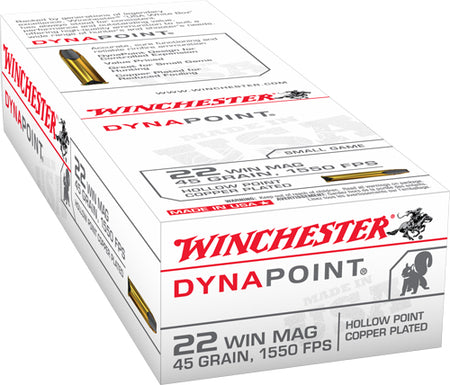 Winchester .22 WMR USA22M USA Dynapoint Copper Plated Hollow Point CPHP 45 Grain