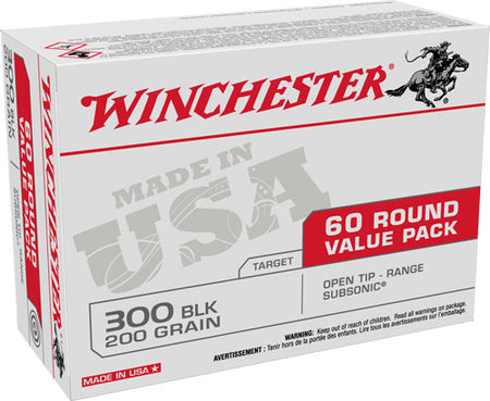 Winchester .300 AAC Blackout USA300BXVP USA Value Pack Open Tip Range Subsonic 200 Grain