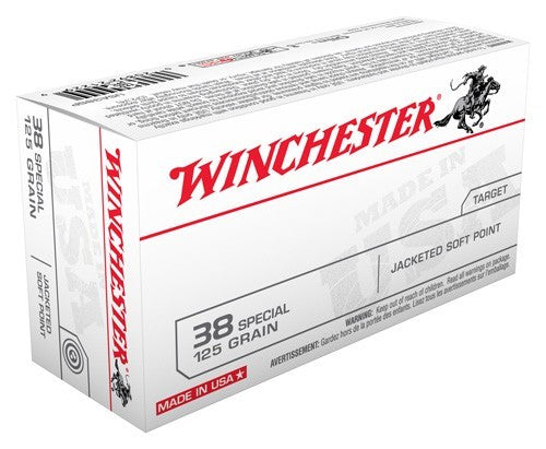 Winchester .38 Special USA38SP USA Jacketed Soft Point JSP 125 Grain