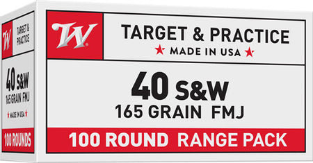 Winchester .40 S&W USA40SWVP USA Value Pack Full Metal Jacket FMJ 165 Grain