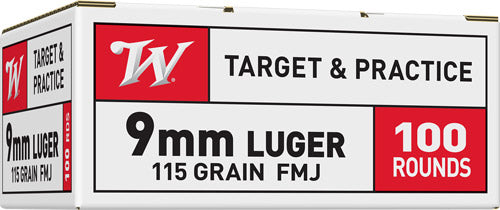 Winchester 9mm Luger/Parabellum USA9MMVP USA Full Metal Jacket FMJ 115 Grain