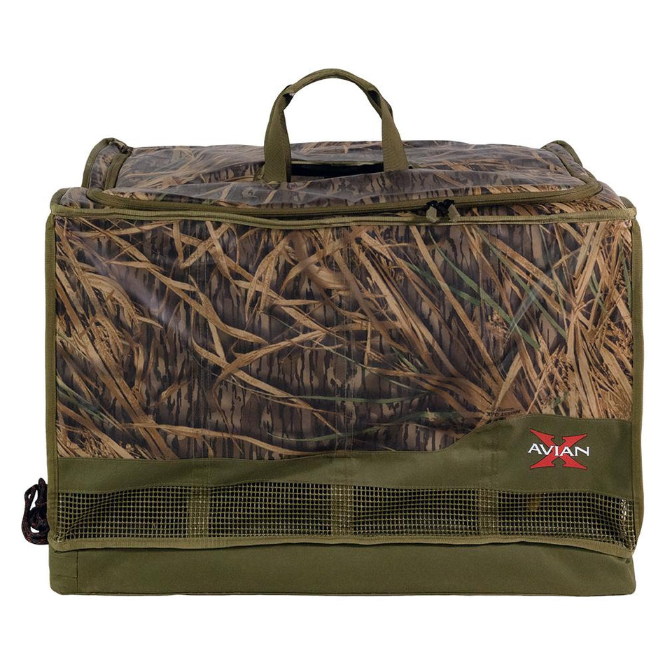 Avian-X 12-Slot Floating Decoy Bag with Zipper Lid Mossy Oak Shadow Grass
