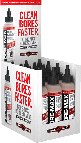 REAL AVID BORE-MAX SOLVENT 4 OZ. BOTTLE 12PC. DISPLAY