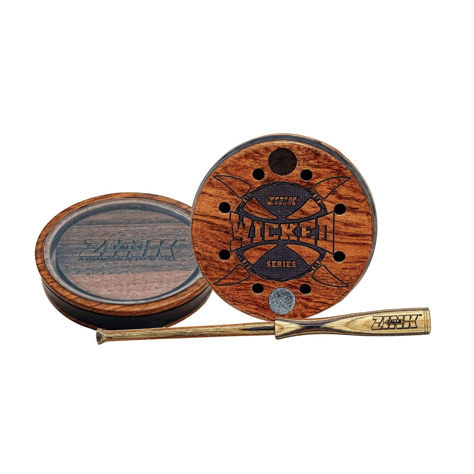 Zink Wicked Series Crystal Surface Pot Call - Weatherproof Impregnated Wood