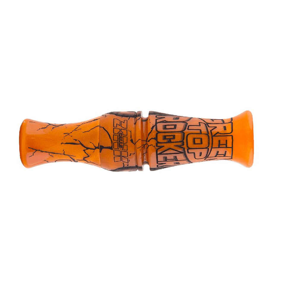 Zink Green Top Rocker Single Reed Duck Call, Orange Marbleade