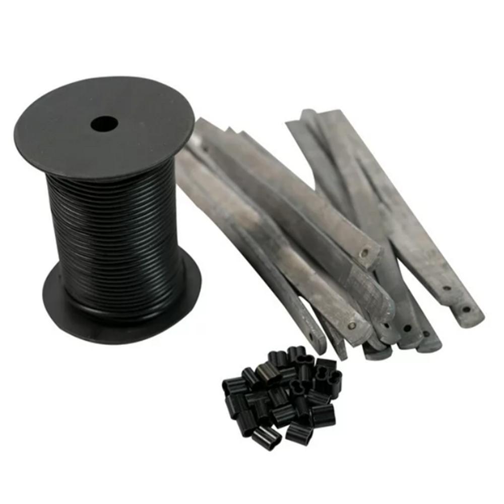 Zink Calls Decoy Rigging Kit - 200ft PVC Line, 12 Weights, 24 Crimps