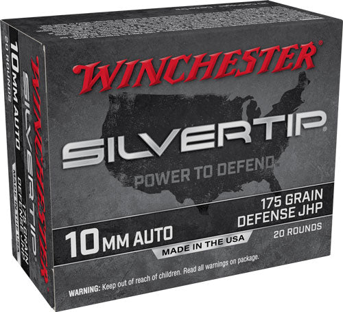 Winchester 10mm Auto W10MMST Super X Silvertip Jacket Hollow Point 175 Grain