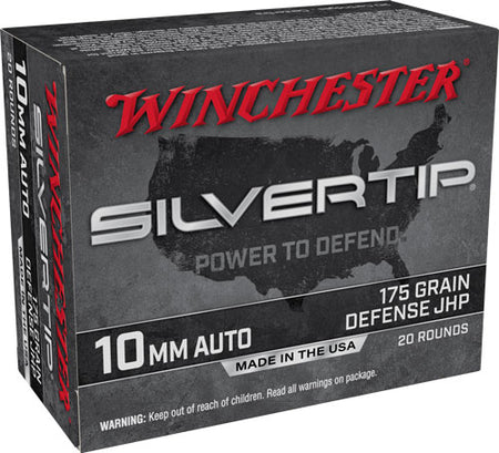 Winchester 10mm Auto W10MMST Super X Silvertip Jacket Hollow Point 175 Grain