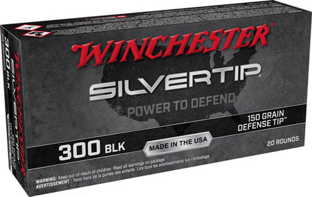 Winchester .300 AAC Blackout W300ST Silvertip Defense Tip 150 Grain