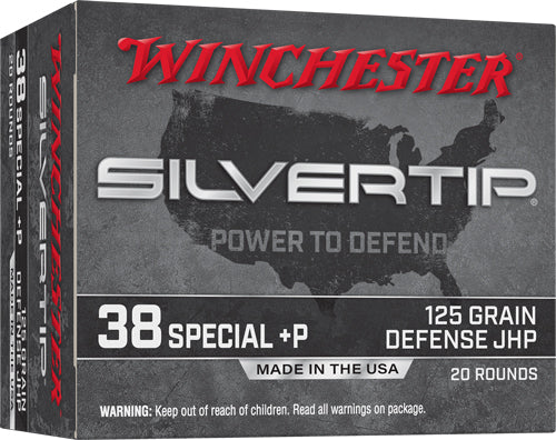 Winchester .38 Special W38PST +P Silvertip Jacket Hollow Point 125 Grain