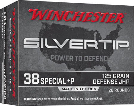 Winchester .38 Special W38PST +P Silvertip Jacket Hollow Point 125 Grain